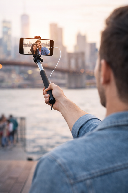 3-in-1 Wired Selfie Stick with Tripod Stand – Extendable & Portable Mobile Holder