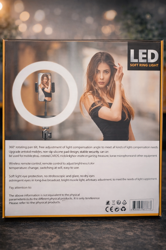 PK-330 LED Ring Light with Tripod Stand & Mobile Holder – Professional Selfie & Video Recording Light