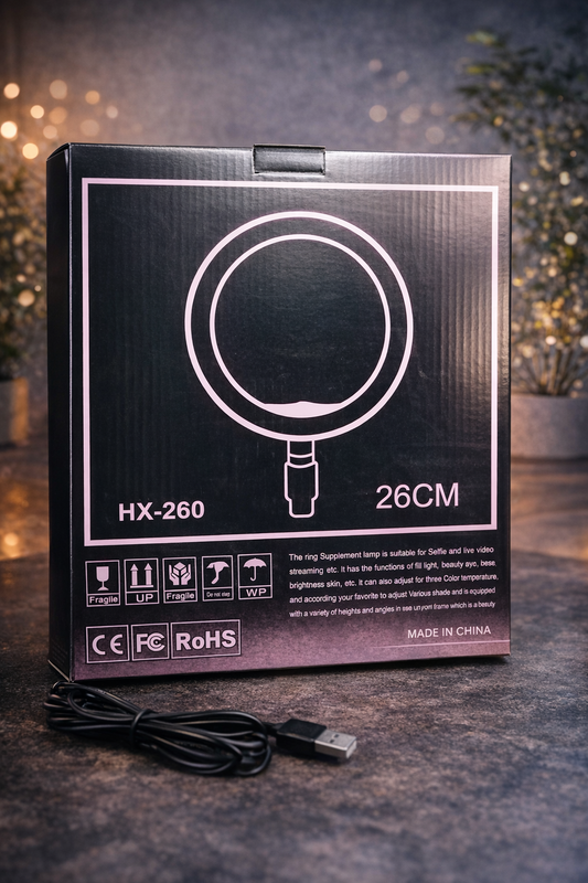 LED Ring Fill Light with Adjustable Brightness – Professional Selfie & Makeup Lighting for TikTok, YouTube & Live Streaming