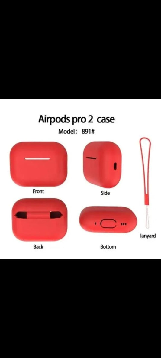 Silicone Case for AirPods Pro 2 with Lanyard | Shockproof, Anti-Scratch Protective Cover