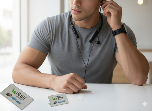 UBON Wireless Neckband Earphones Bluetooth 5.0 | Deep Bass, DM Link, Long Battery Life